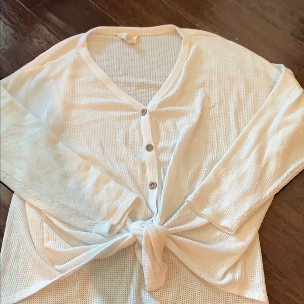 Knot tied sweater worn once